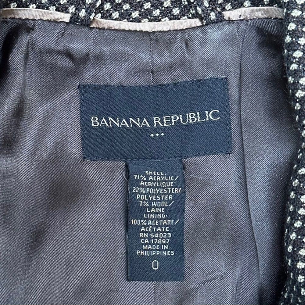 Banana Republic Womens Brown Knit Collared Coat Jacket Size 0 - Picture 8 of 13